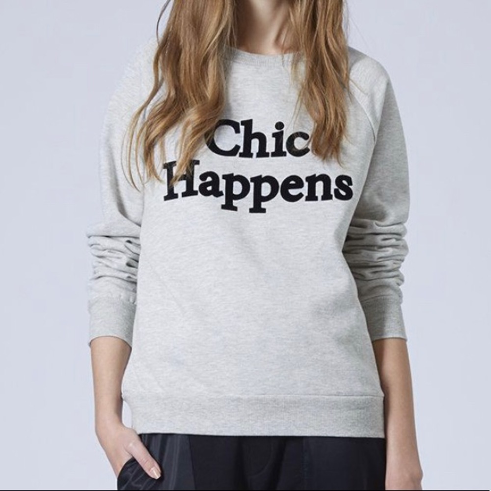 Topshop Chic Happens sweatshirt
